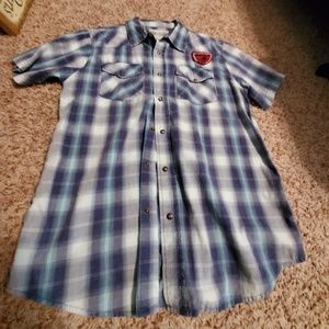 Short sleeve pearl snap